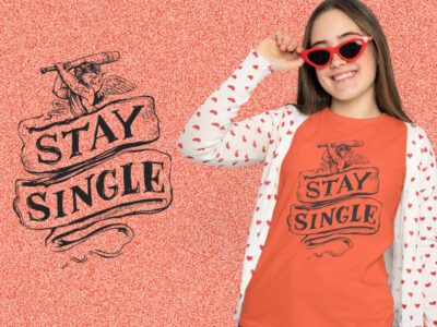 Stay Single Cupid kaos